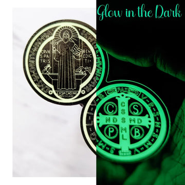 Saint Benedict Medal Glow in the Dark Sticker