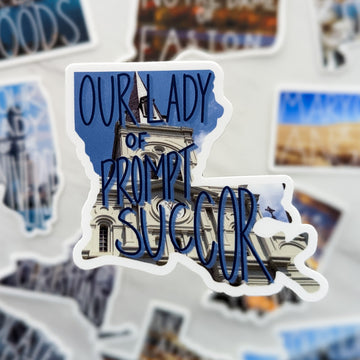 Louisiana (Our Lady of Prompt Succor) Mary State Sticker