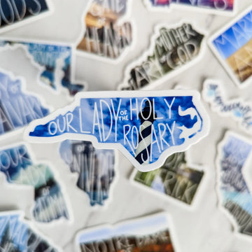 North Carolina (Our Lady of the Holy Rosary) State Sticker