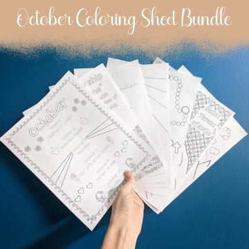 October Coloring Sheet Bundle