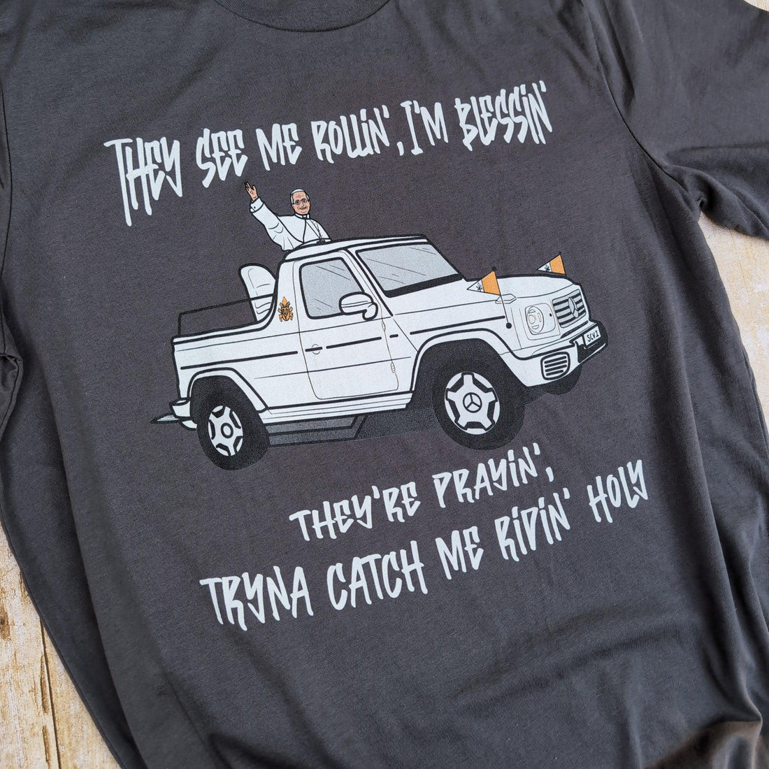 Ridin' Holy Pope Leo XIV Popemobile Shirt