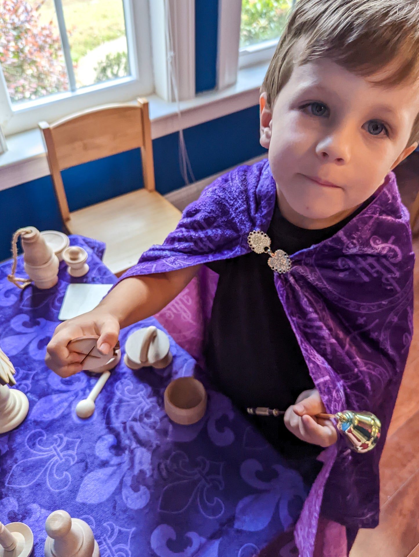 Pink and Purple IHS Altar Cloth and Vestment Blanket