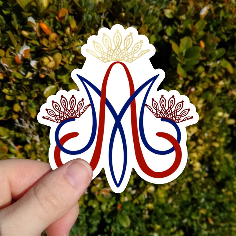 Queen of Martyrs Auspice Maria Sticker