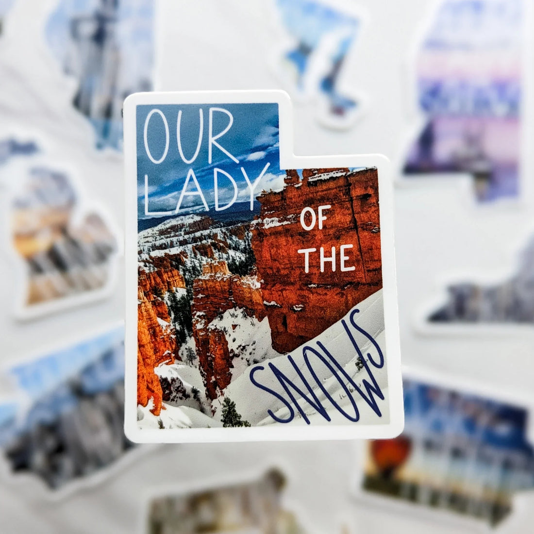 Utah (Our Lady of the Snows) Mary State Sticker
