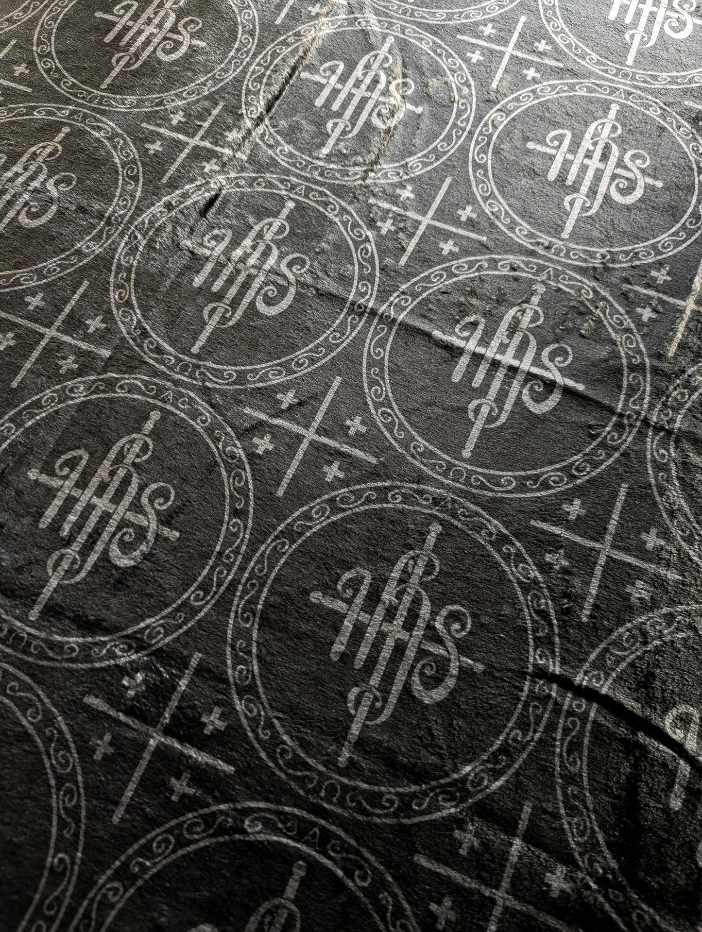 Black and Blue IHS Altar Cloth & Vestment Blanket