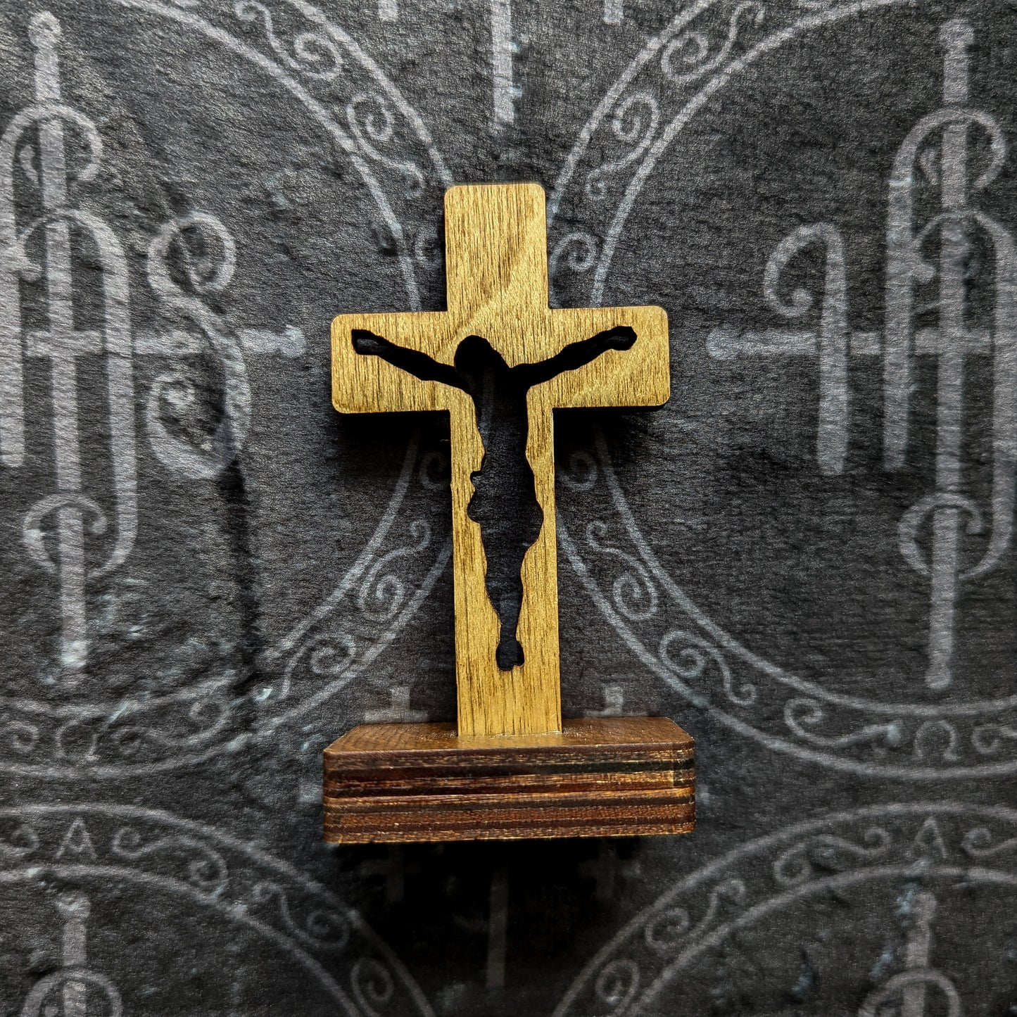 Black and Blue IHS Altar Cloth & Vestment Blanket