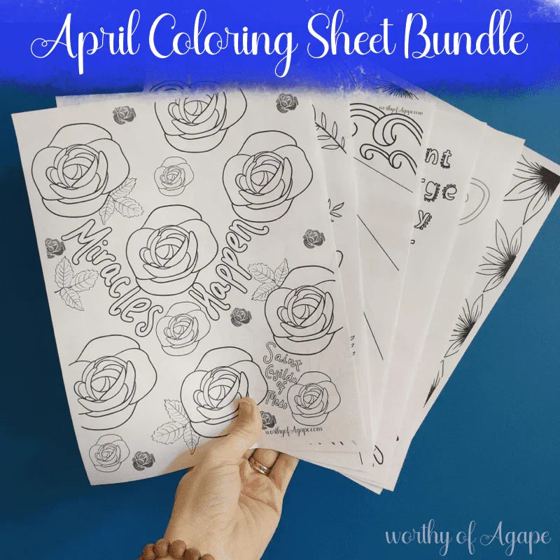 April Coloring Sheet Bundle