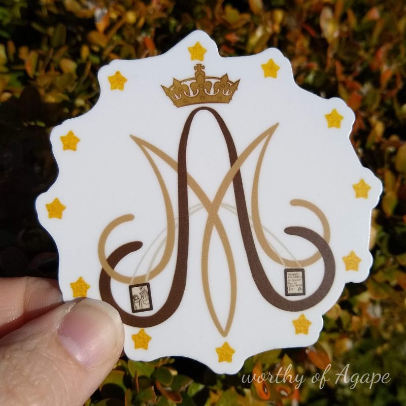 Our Lady of Mount Carmel Auspice Maria Sticker