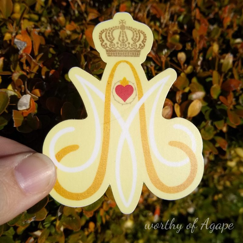 Our Lady of Fatima Auspice Maria Sticker