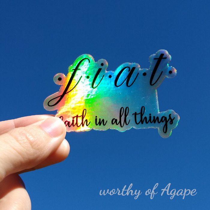 Fiat - Faith In All Things - Holographic Vinyl Sticker