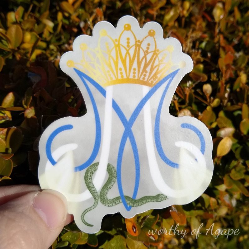 Our Lady of Grace Auspice Maria Sticker