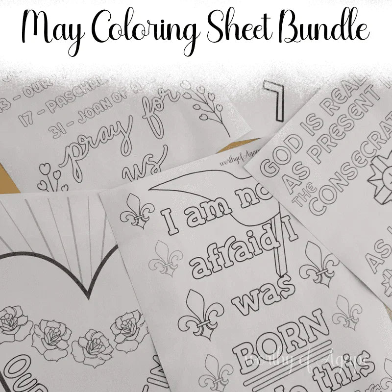 May Coloring Sheet Bundle