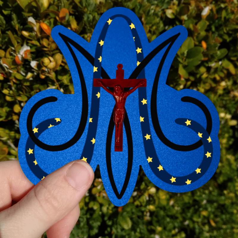 Our Lady of Pontmain Auspice Maria Sticker