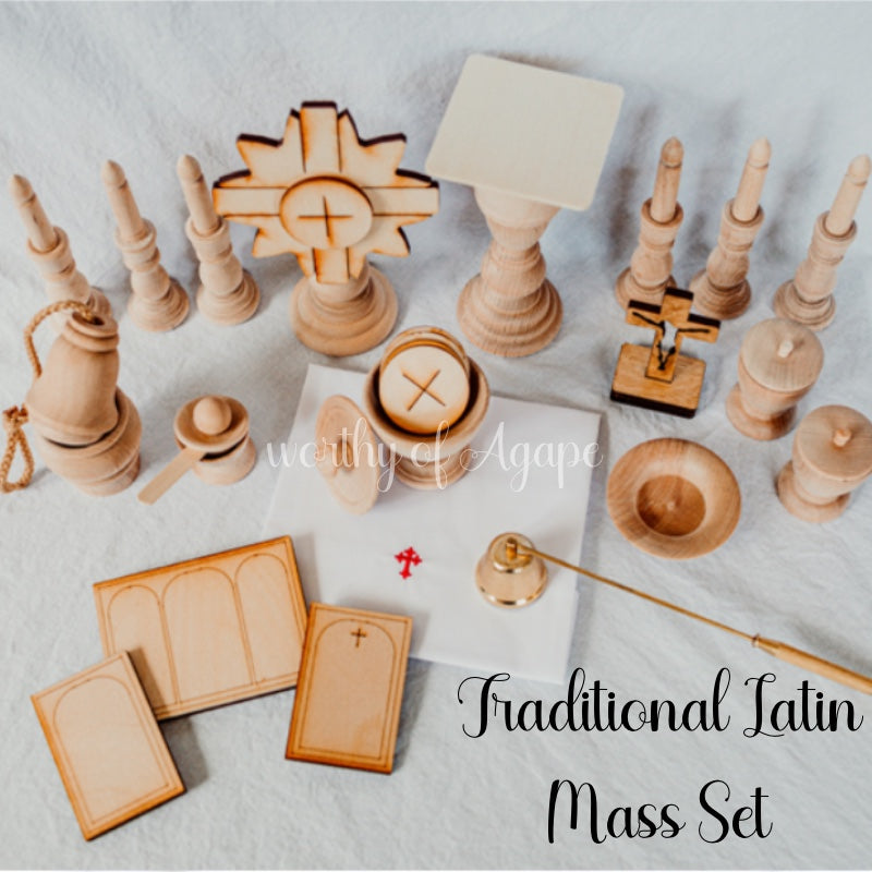 Natural Wood Traditional Latin Mass Set