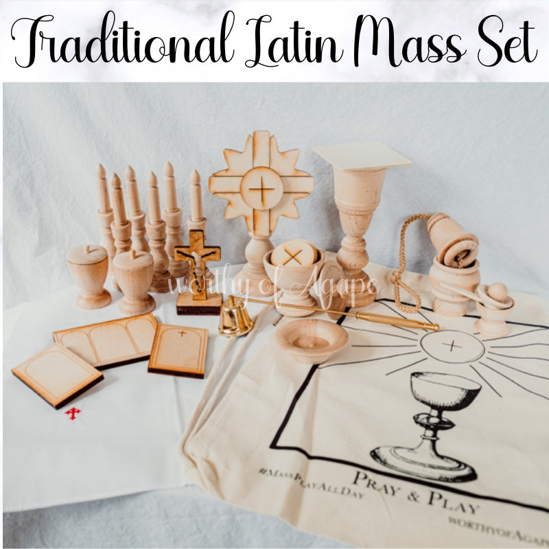 Natural Wood Traditional Latin Mass Set