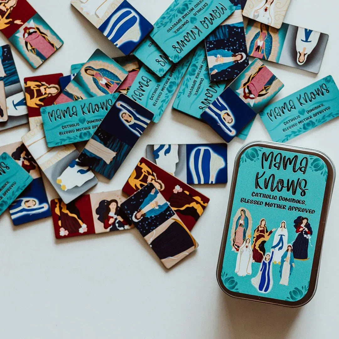 MamaKnows - Catholic Dominoes with the Blessed Virgin (Set 1)