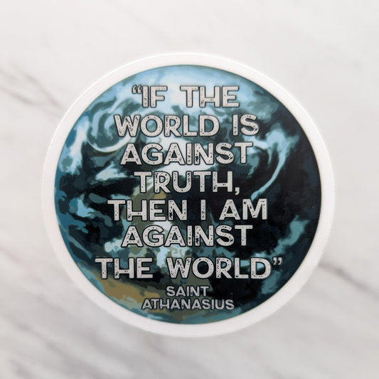 Against the World (Saint Athanasius) Clear Sticker