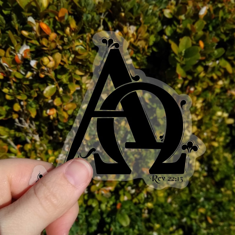 Alpha and Omega Sticker worthyofAgape