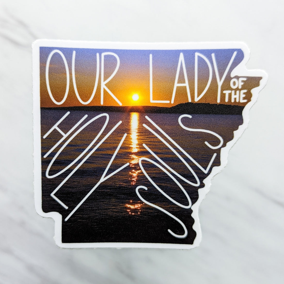 Arkansas (Our Lady of the Holy Souls) Mary State Sticker