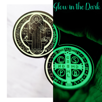 Saint Benedict Medal Glow in the Dark Sticker