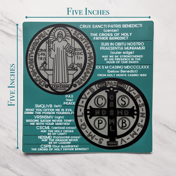 Saint Benedict Medal Explained Sticker (LARGE - 5'')