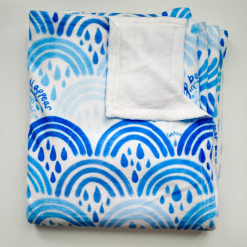 Rainbows from Heaven Blanket - Blue