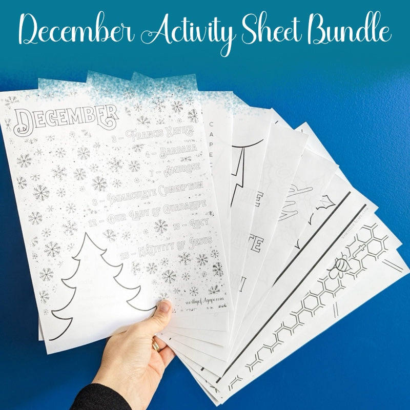 December Coloring Sheet & Activity Bundle