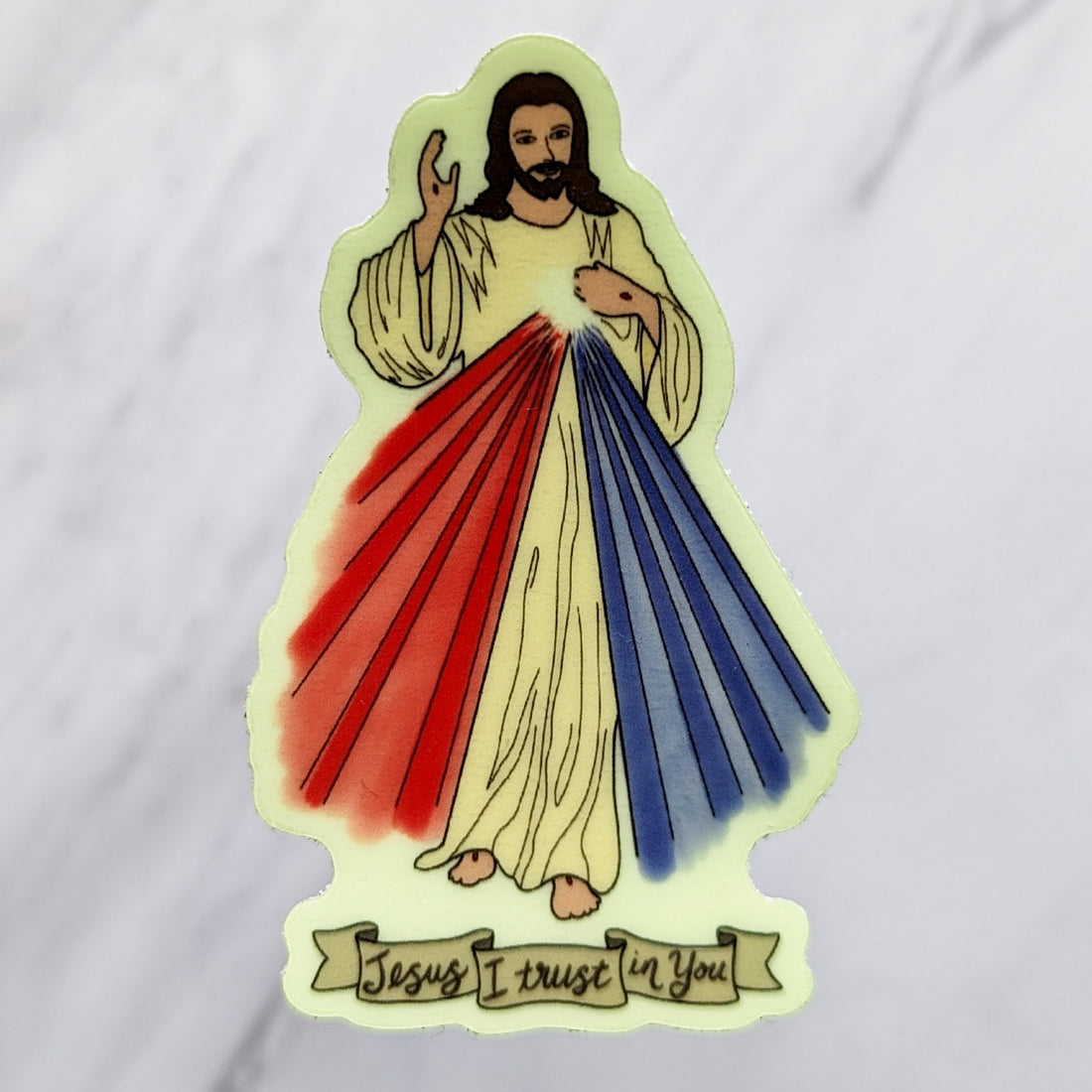 Divine Mercy Glow in the Dark Sticker