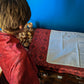 Green and Red Fleur de Lis Altar Cloth and Vestment Blanket