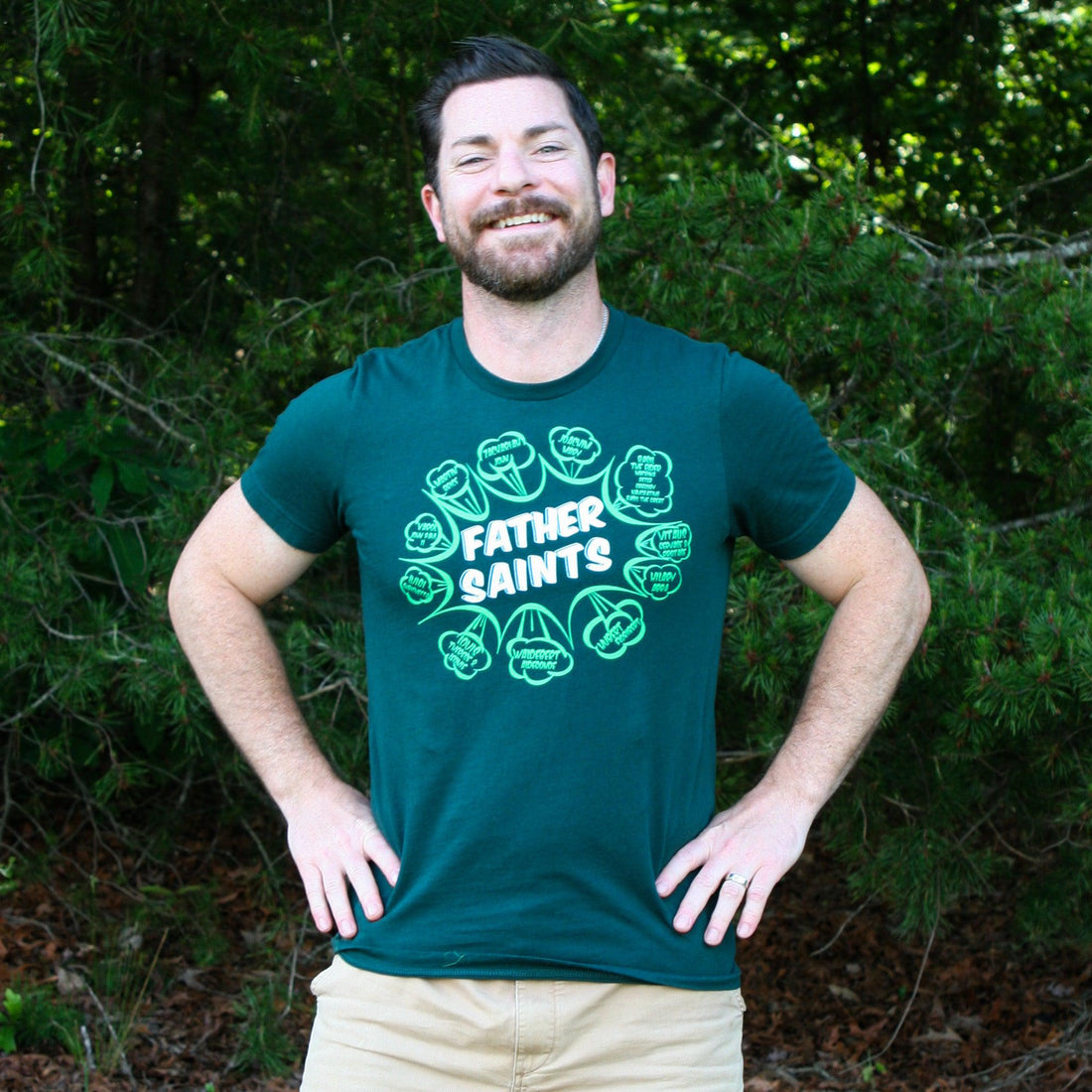 Father Saints Short Sleeve Shirt (Forest Green)