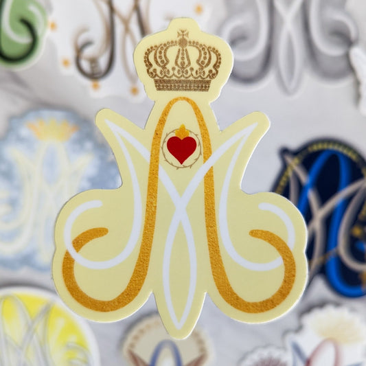 Our Lady of Fatima Auspice Maria Sticker