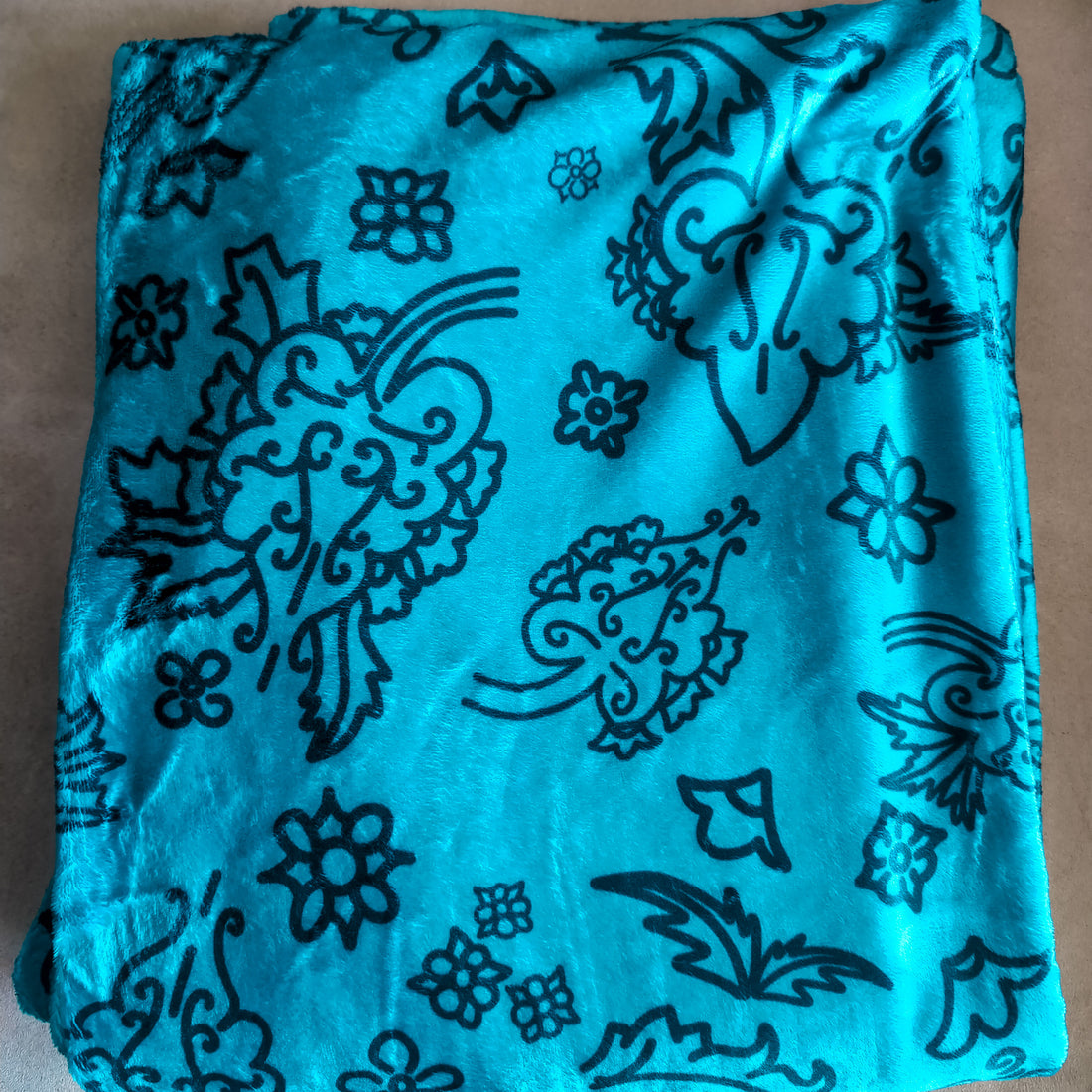 Guadalupe Floral Blanket - Teal