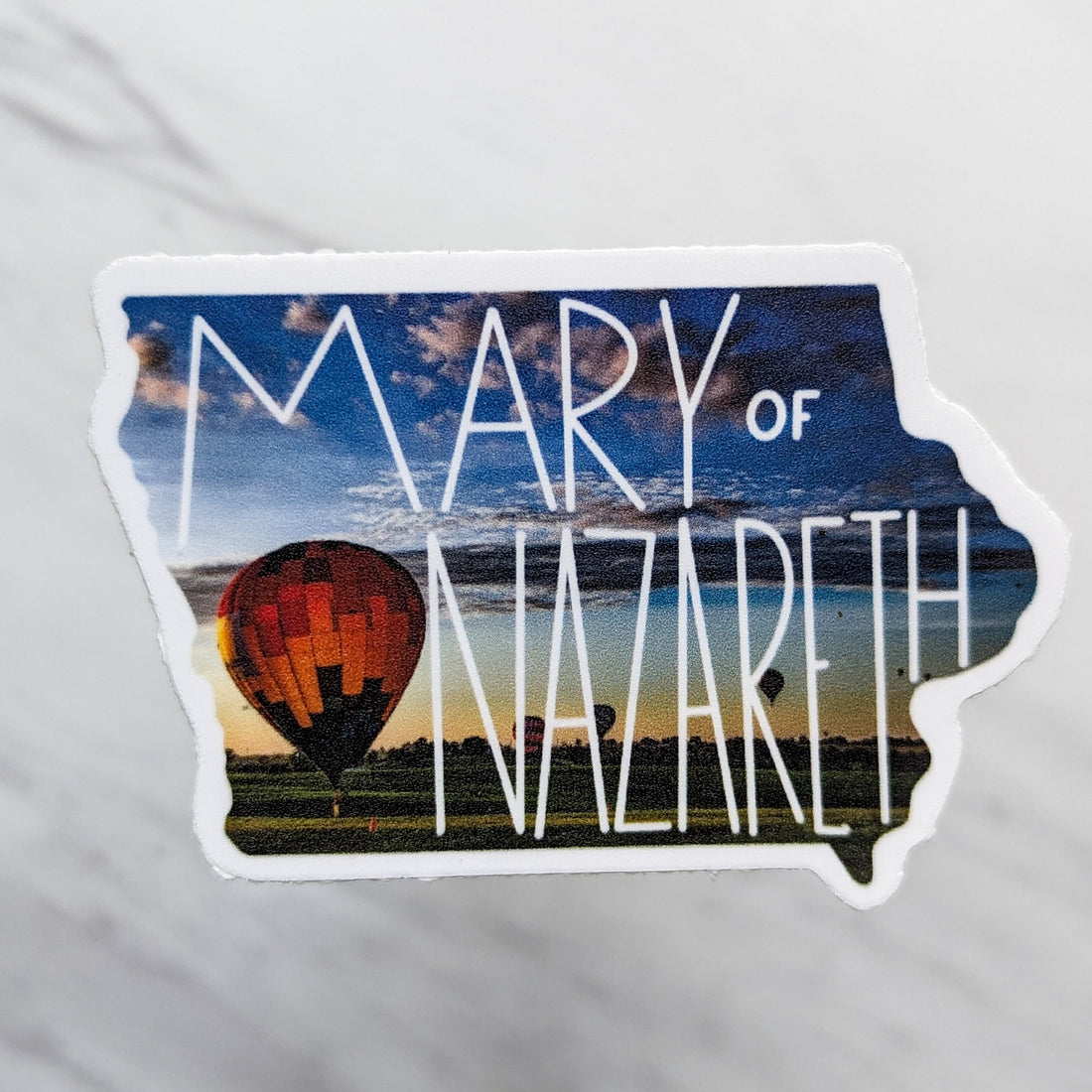 Iowa (Mary of Nazareth) Mary State Sticker