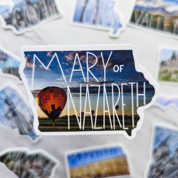 Iowa (Mary of Nazareth) Mary State Sticker