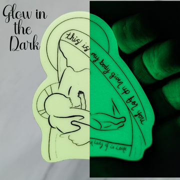 Our Lady of La Leche Glow in the Dark Sticker