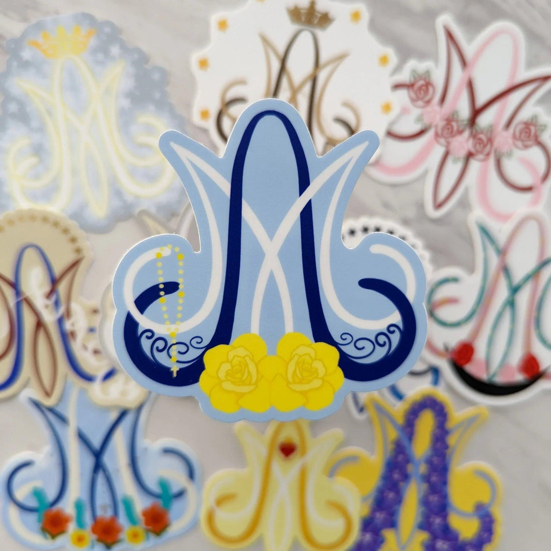 Our Lady of Lourdes Auspice Maria Sticker