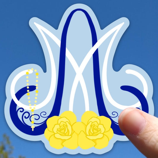 Our Lady of Lourdes Auspice Maria Sticker