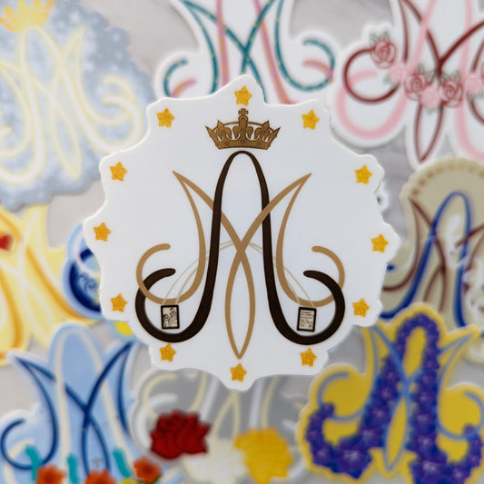 Our Lady of Mount Carmel Auspice Maria Sticker