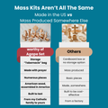 Wooden Traditional Latin Mass Set with numerous pieces, American wood, and a storage 