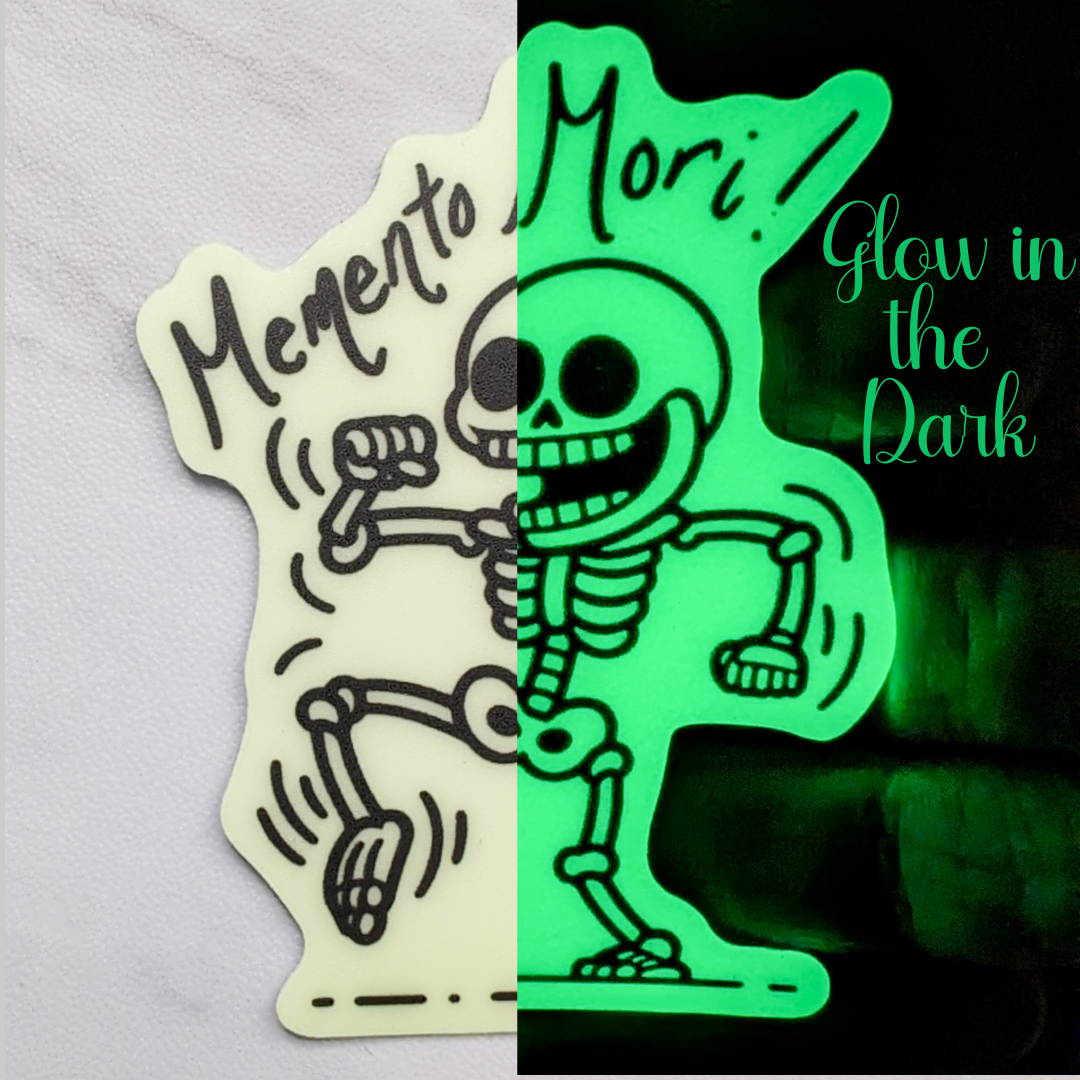 Memento Mori Glow In The Dark Sticker