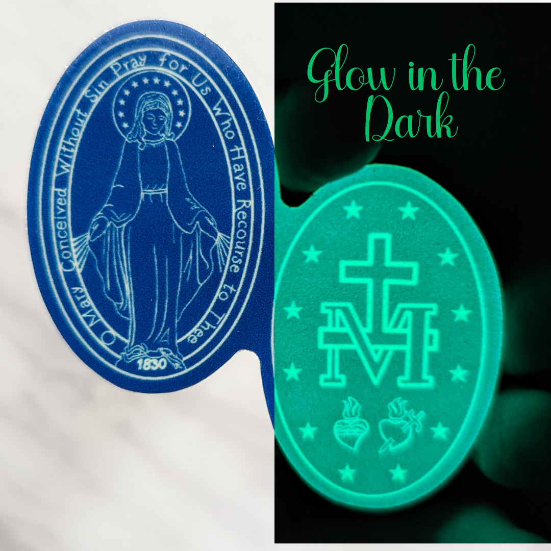 Miraculous Medal Glow in the Dark Sticker