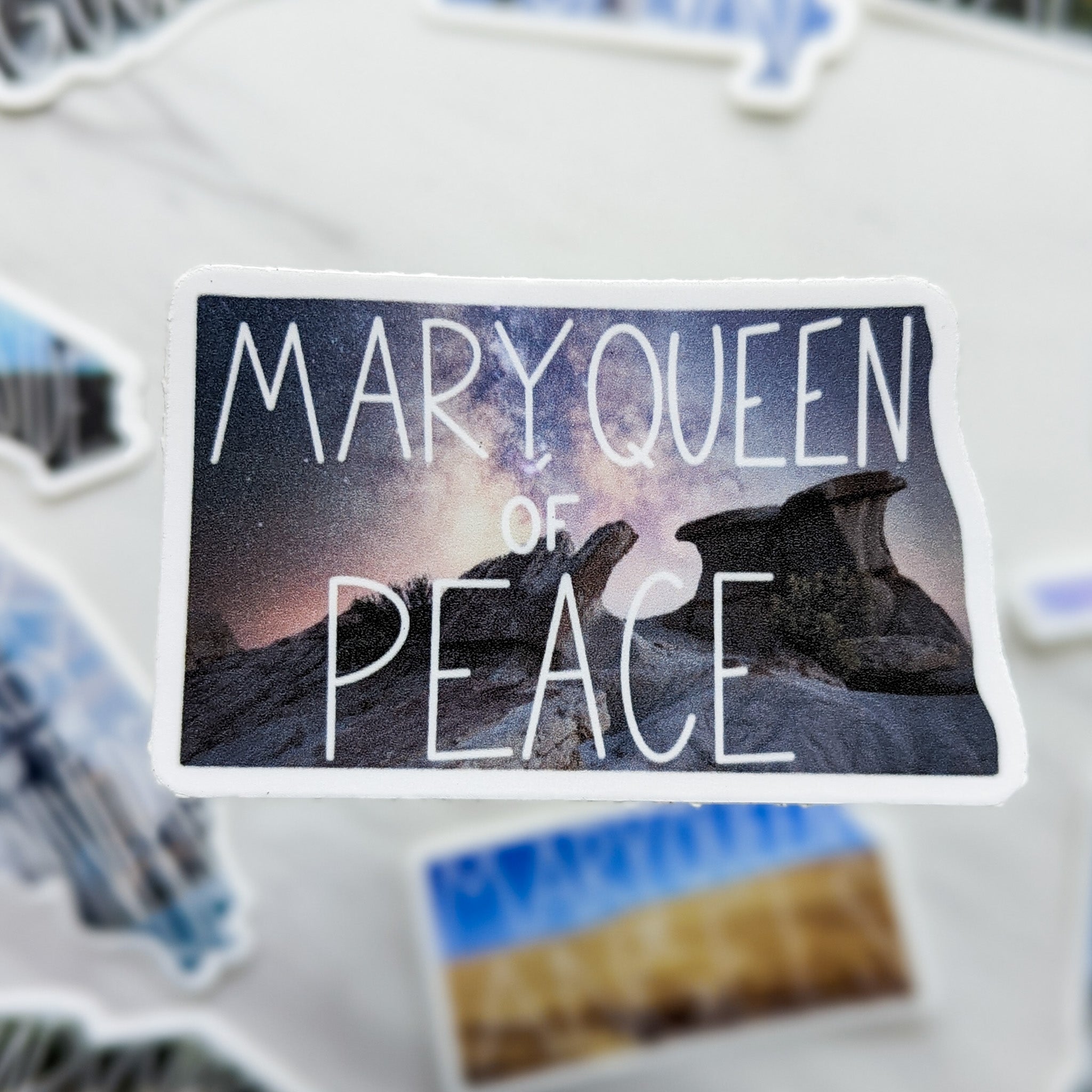 North Dakota (Mary, Queen of Peace) Mary State Sticker