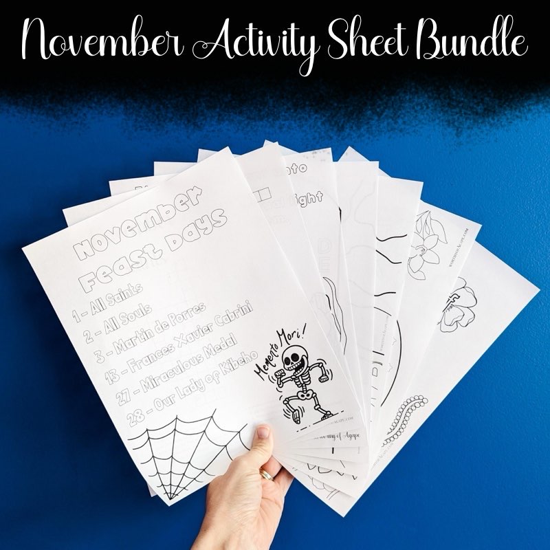 November Coloring Sheet & Activity Bundle