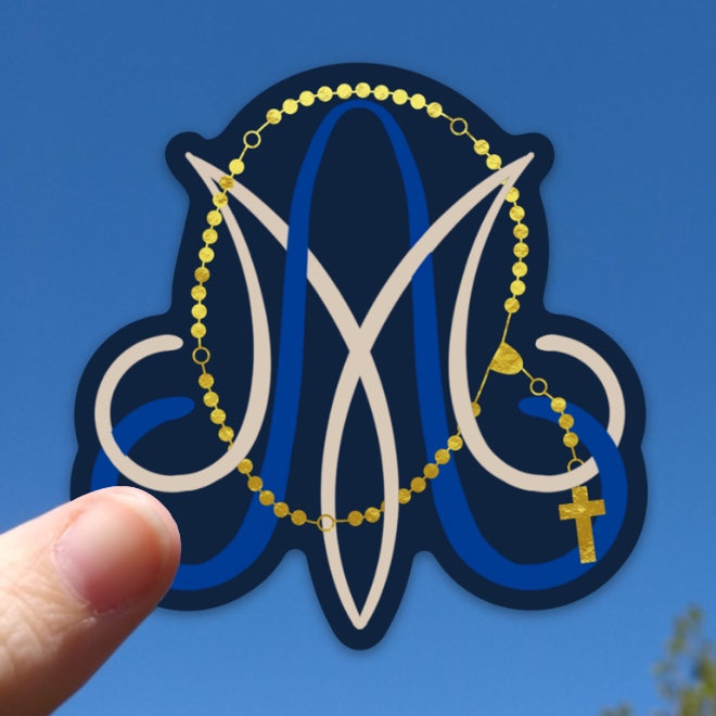 Our Lady of the Rosary Auspice Maria Sticker