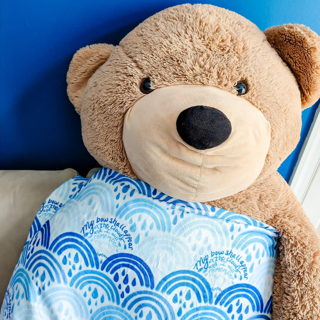 Rainbows from Heaven Blanket - Blue