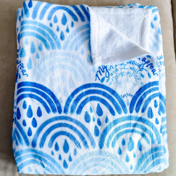 Rainbows from Heaven Blanket - Blue
