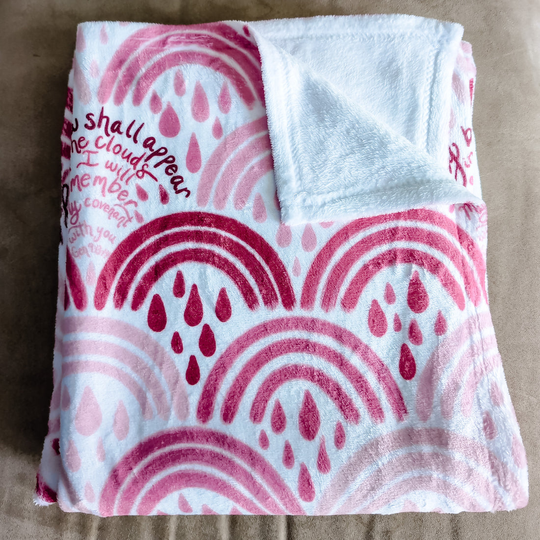 Rainbows from Heaven Blanket - Pink