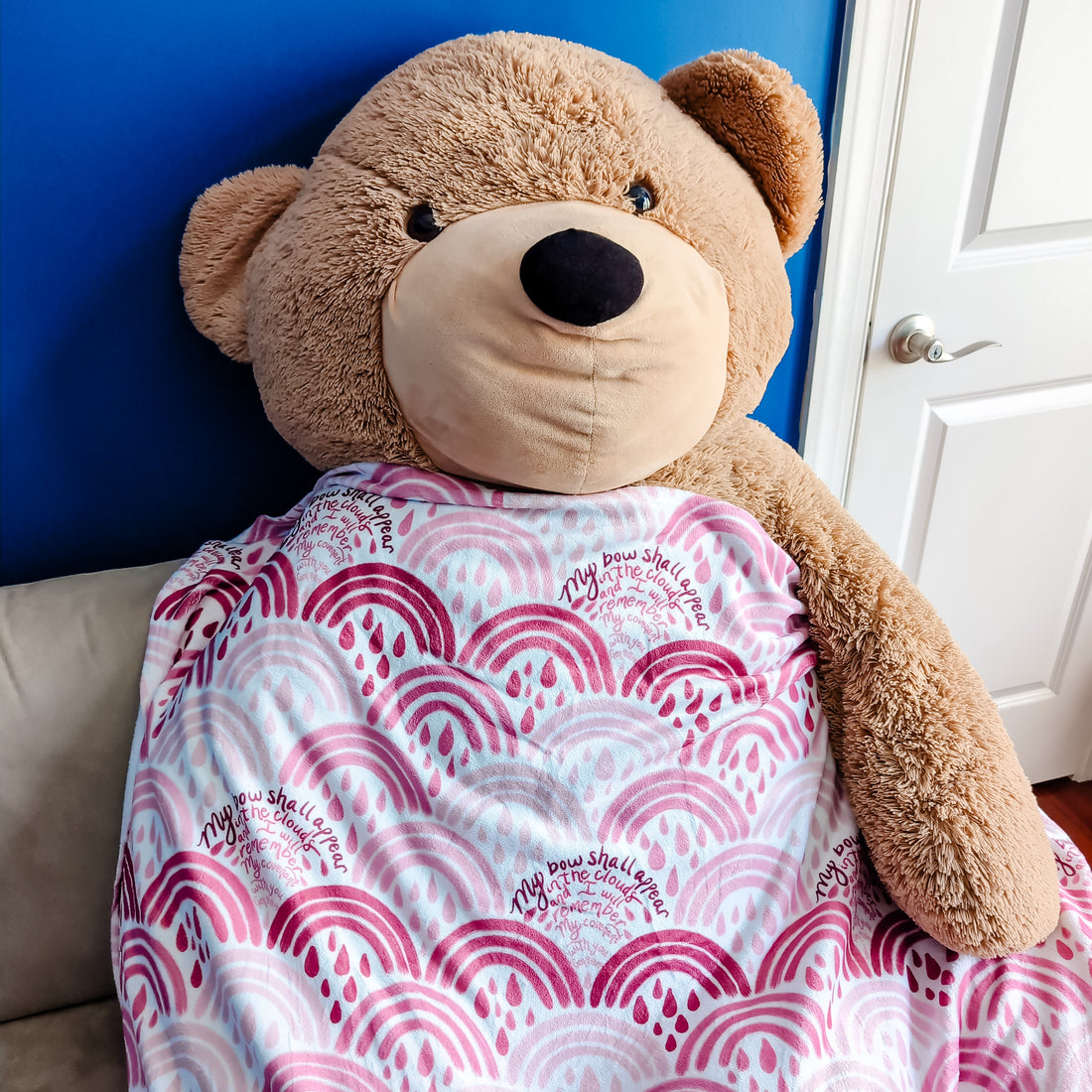 Rainbows from Heaven Blanket - Pink
