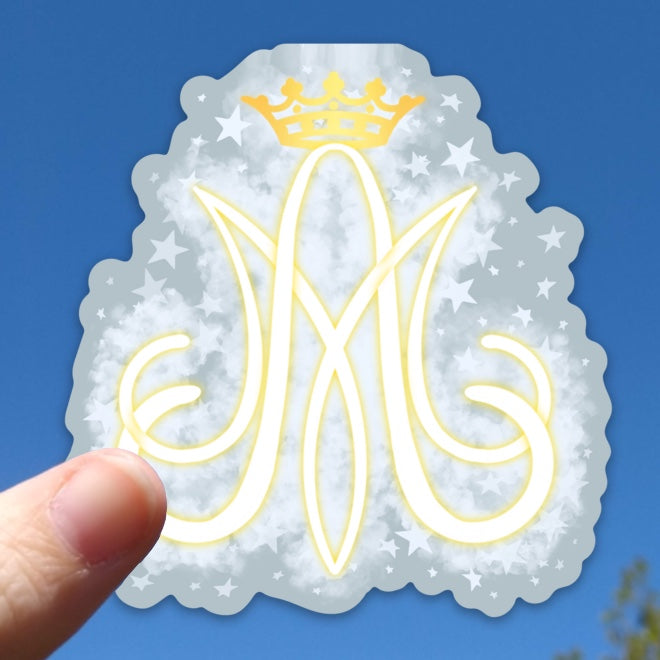 Regina Caeli (Queen of Heaven) Auspice Maria Sticker