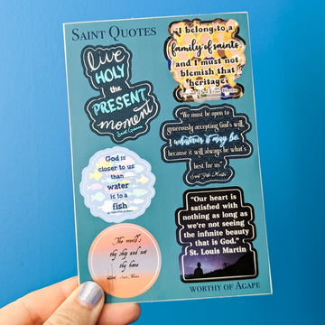 Saint Quote Sticker Sheet